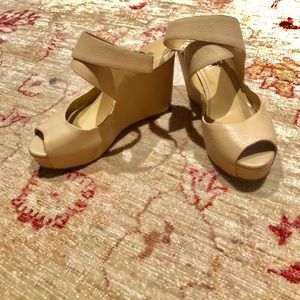 BCBGeneration Nude Wedge Heels